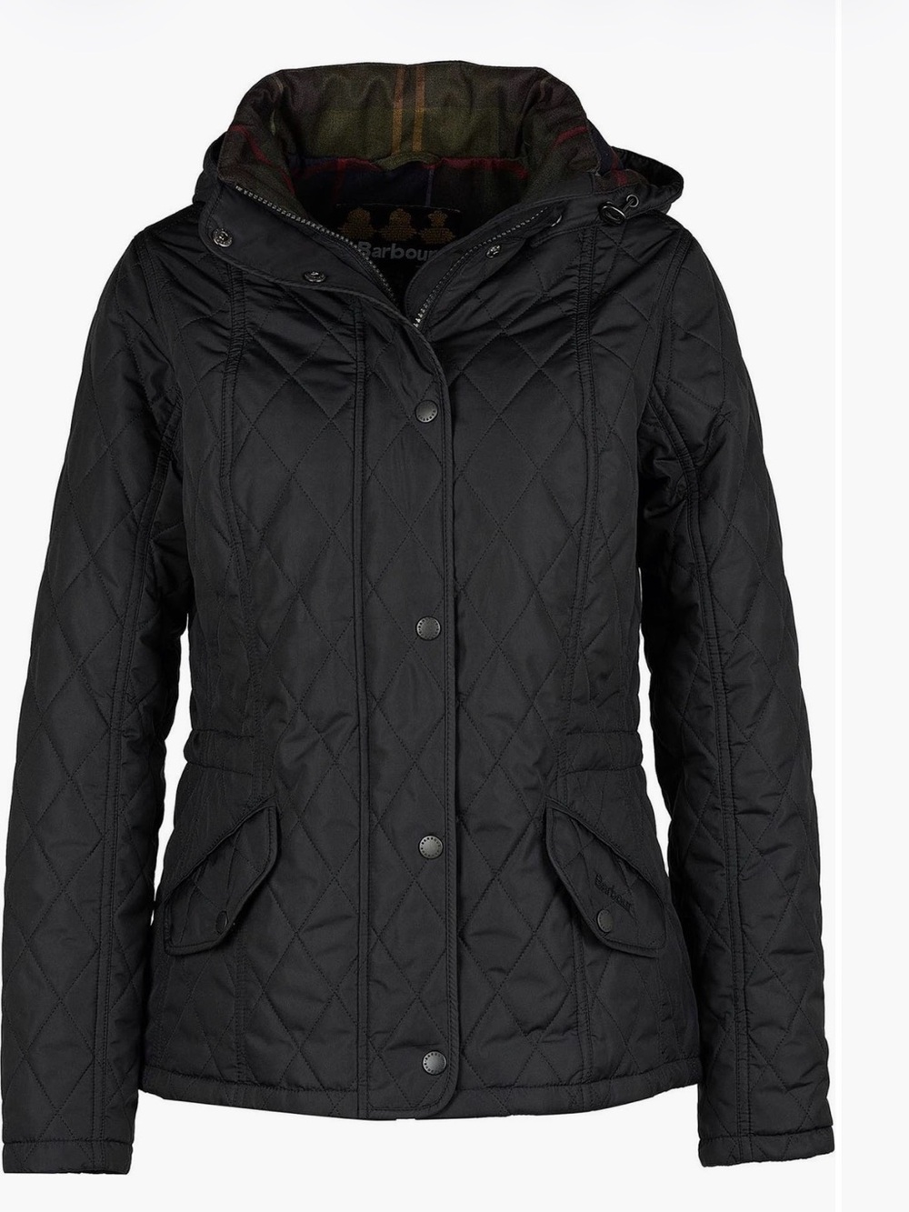 Barbour Millfire Black Hooded Quilted Jacket